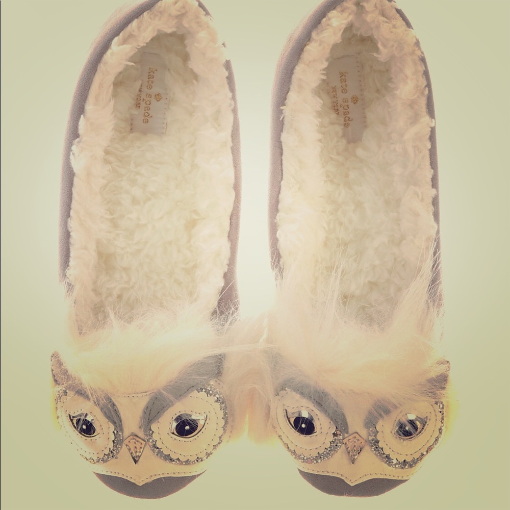 Kate Spade bright star owl slippers
